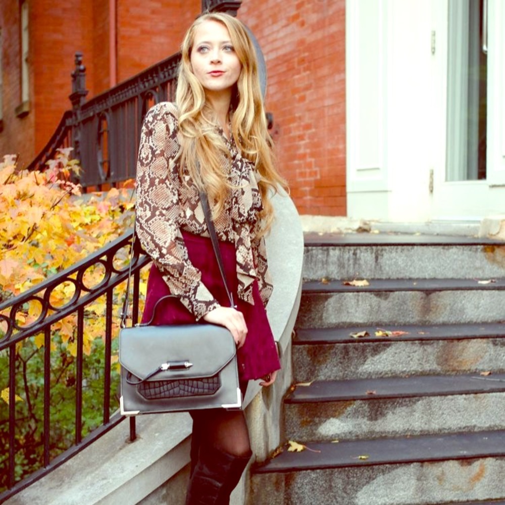 Snakeskin Print Blouse